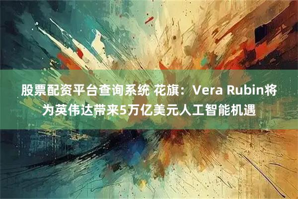 股票配资平台查询系统 花旗：Vera Rubin将为英伟达带来5万亿美元人工智能机遇
